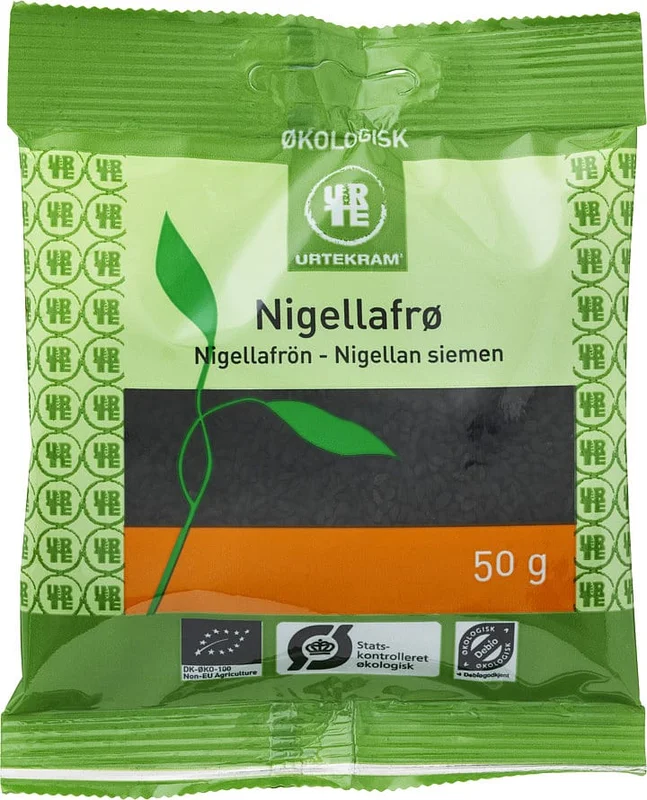 3 for 2 - Urtekram Nigellafrø Ø 50 g, Helse & Madvarer, Kerner & Frø, Frø