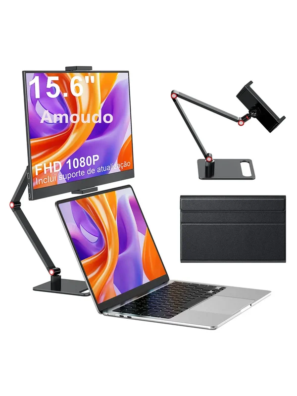 AliExpress - Amoudo 15.6 Inch 1920x1080P Portable Monitor with Desk Stand USB Type-C Mini HDMI Second Screen for PS4, XBox Switch PC Mac