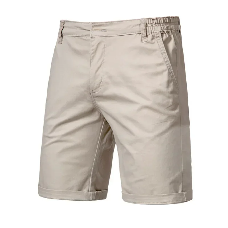 AliExpress - 2025 hommes Shorts été coton taille moyenne mâle décontracté affaires hommes Shorts imprimé plage Stretch Chino coupe classique court 