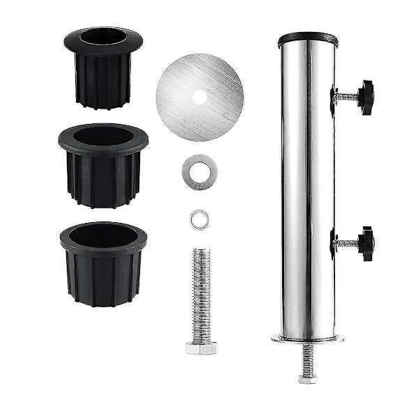 [RM]Parasol Base Tube Set, Outdoor Umbrella Base Stand Insert Tube Set, Suitable for Outdoor Garden (Silver Black) - Perfect