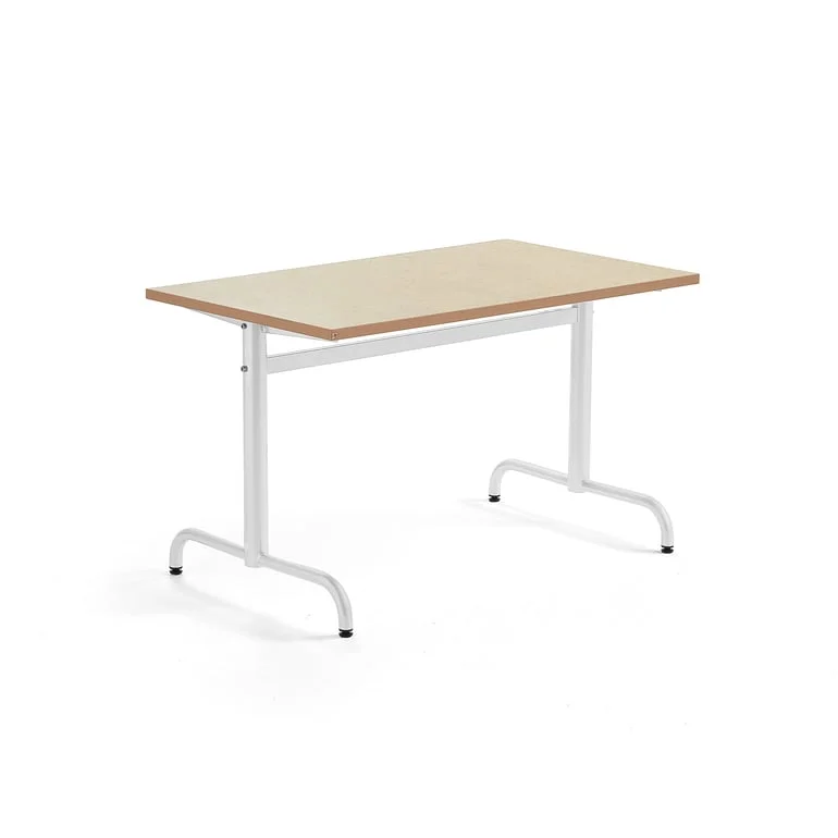 Table PLURAL, 1200x700x720 mm, linoleum top, beige, white