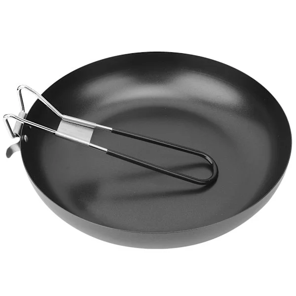 Bærbar sammenleggbar panne for utendørs camping, non-stick panne matlaging steking camping piknik vandring utstyr