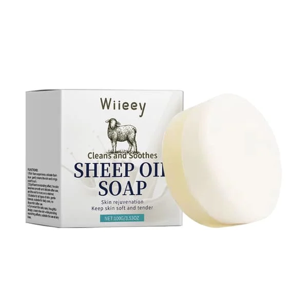 Lanolin kroppssåpe: Mild, forfriskende, oljekontrollerende, og renser kropp og hud. (Ansikts- og dusjsåpe)