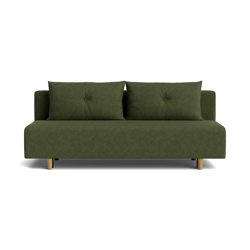 Houston 2 personers sovesofa med opbevaring - Aragon Grøn - 200x87x85cm - Sofa med sovefunktion 133x200cm - Elegant & minimalistisk design