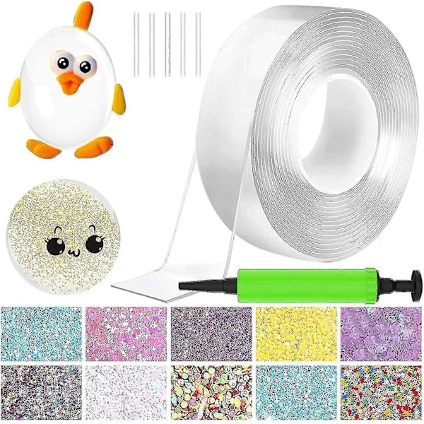 Oppgrader Nano Tape Boble Kit, Dobbeltsidig Tape Plastboble, Elastisk Tape Ny A