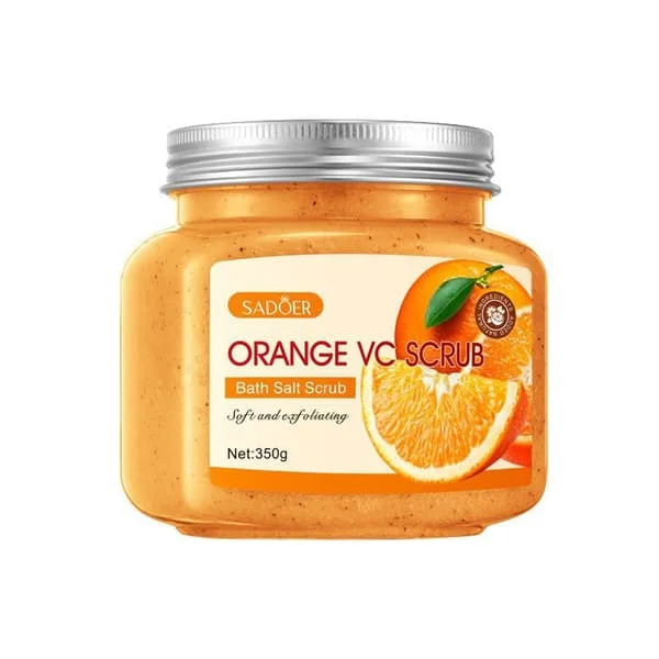Frugtsmagende eksfolierende scrub, rensende og opfriskende scrub, frisk appelsin C-vitamin scrub 350g