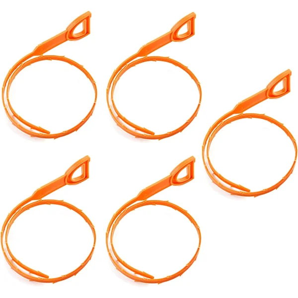 5-pack avloppsrensningsverktyg, flexibel avloppskrok, långsam avloppsrensning, tryckavlastningsrengöringsslang, hårstoppningsverktyg (52 cm/20 tum)