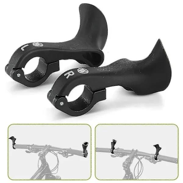 Ergonomiske sykkelhåndtak, ergonomiske sykkelstyrehåndtak, sklisikre sykkelhåndtak for MTB, MTB-sykkelhåndtak, sykkelstyreender (21,8-22,2 mm)