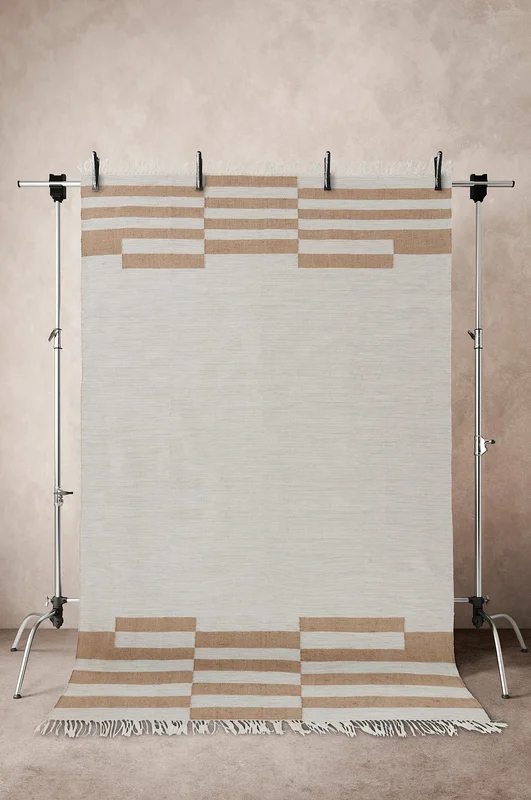 Jotex - Juten Vloerkleed 200x300 Cm Natuurlijk Wit / Roest Natuurlijk wit / roest - MAJJAT - Koop Juten vloerkleden bij Jotex