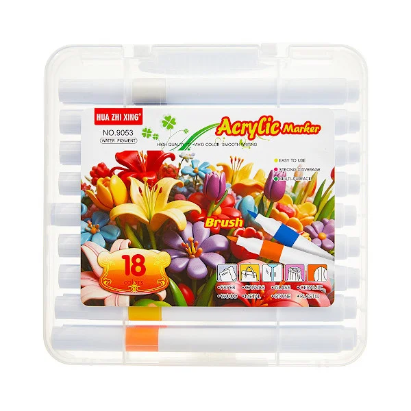 Soft Head Watercolor Pen Box, Suitable for Paper, Wood, Glass, Canvas, Stone, Fabric, Ceramics - DIY Creativity, No Shaking