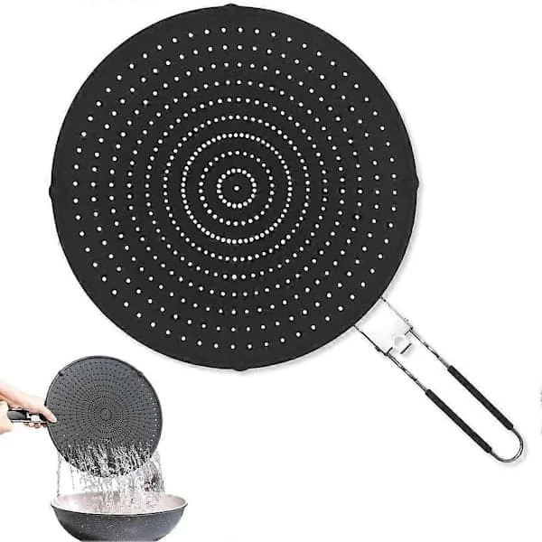 /HH/ Silikon Sprutbeskyttelse for Matlaging, Sprutbeskyttelse for Stekepanner 32 cm Kjøkken Overkokingsbeskyttelse Sprutbeskyttelse Panner 