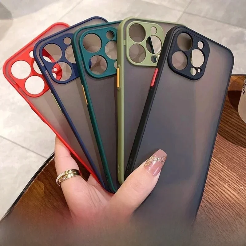 AliExpress - Matte Handyhülle für iPhone 16 13 12 11 14 15 Pro Max, luxuriöse weiche Silikon-stoßfeste Hülle für iPhone 15 14 16 Plus X XR XS MAX