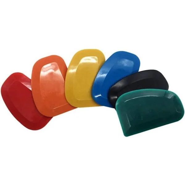 (6 deler) Gummispatelsett. Sparkelspade. Gummispatelsett. Plastmaleskrapesett. Sparkelskraper