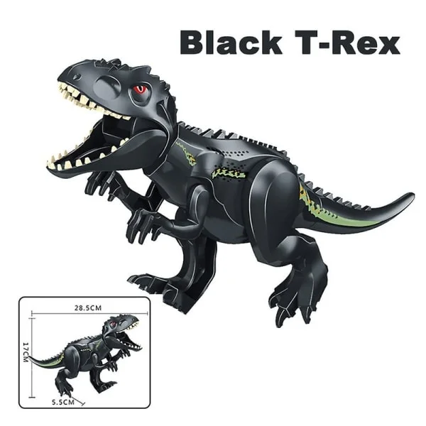 Dinosauruksen rakennuspalikkalelut, Tyrannosaurus-dinosauruksen modulaarinen rakennuslelu Jurassic-lelu T-rex Raptor -hahmo lahja 3-12-vuotiaille 