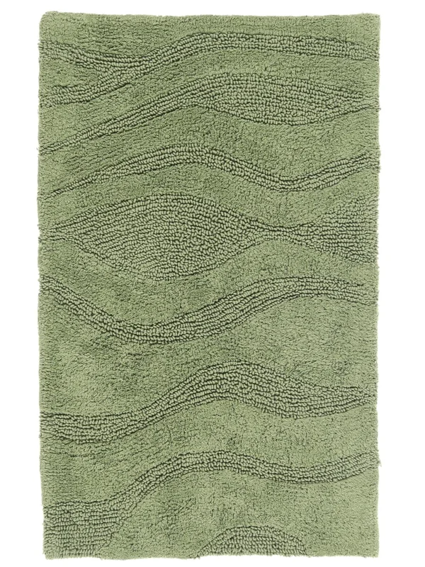 Breeze Bath Mat 50X80 Green Cotton Washable