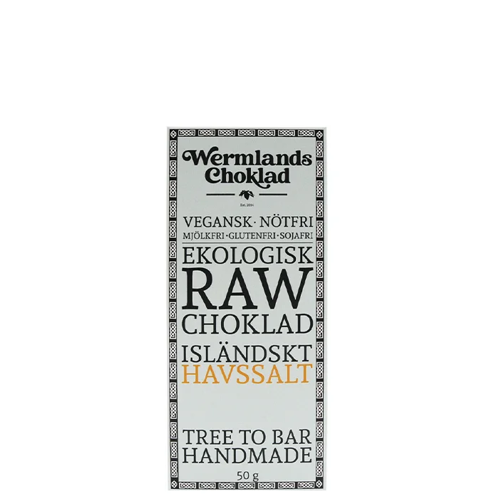 WermlandsChoklad Raw Ekologisk Choklad Isländskt Havssalt 50 g