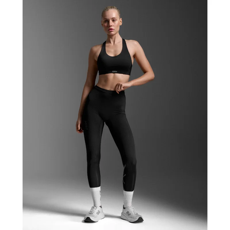 2XU Light Speed React Hi-Rise Compression Tights Black/ Black Reflective