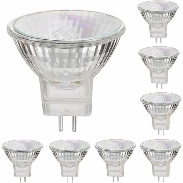 [PLEE] MR11 12V 35W halogeenilamput GU4-kanta, spotti 2800K lämmin valkoinen, himmennettävä, 8 kpl:n pakkaus
