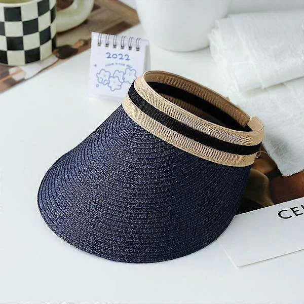 Sommar Dam Solhattar Kvinnor Utomhus Visir Kepsar Handgjorda Halm Kepsar Casual Skugga Hatt Tom Topp Hatt Fiske Semester Strand Kepsar