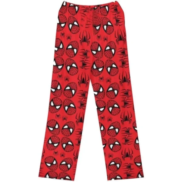 Spider-man Bomulds Løs Pyjamas Bukser Kvinder Pyjamas Lange Bukser Kvinder Mænd Tegneserie Sovebukser Casual Piger
