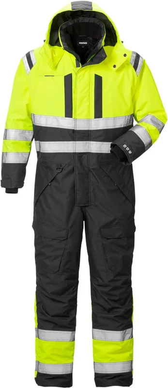 Fristads Herr Varsel Airtech Vinteroverall 8015 GTT, klass 3, Varsel Gul/Svart