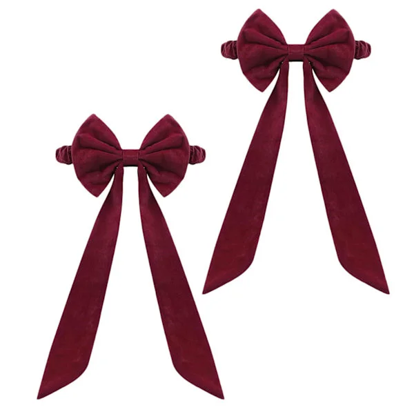Christmas Red Chair Bow For Chairs Festive Chair Bands For Dining Chairs Christmas Decorations For Christmas Wedding Banquet Event Decor Long 2Pc