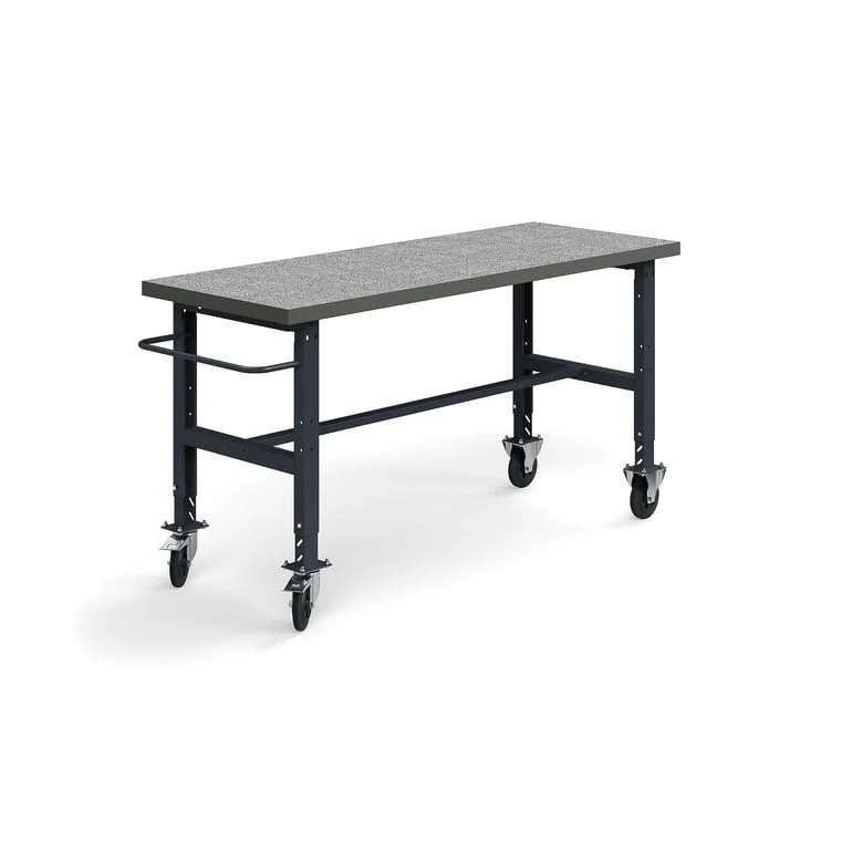 Arbetsbänk på hjul, 2000x760 mm, 200 kg, vinyl