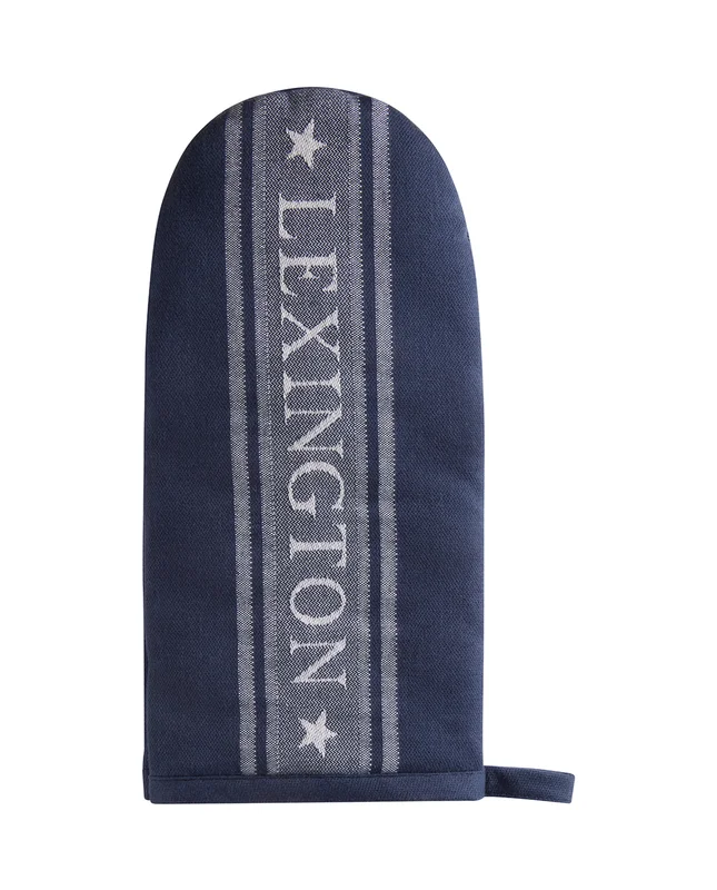 Lexington ICONS grytvante med jacquardstjärna, blå/vit
