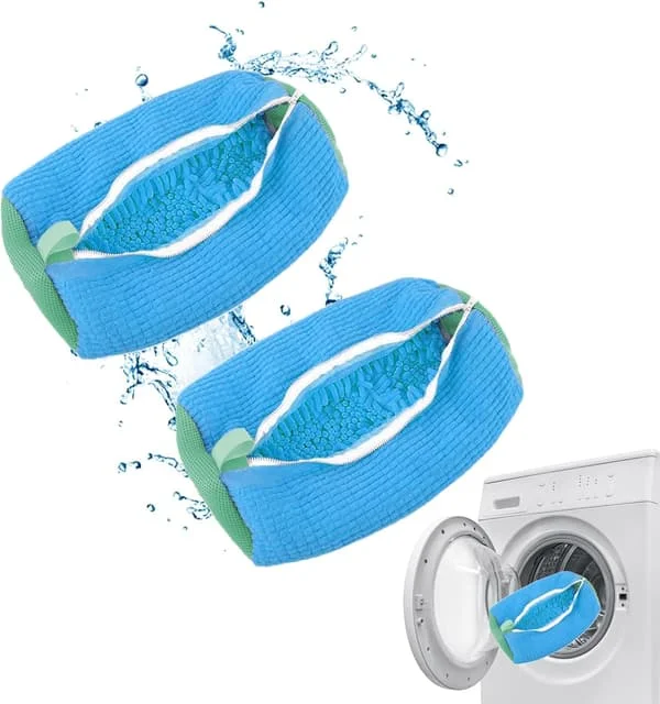 Sneaker Washing Machine Bag, Shoe Washing Machine Bag, Shoe Laundry Bag for Washer and Dryer (BLUE - 2 PCS)