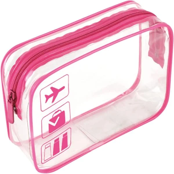 Klar Rejse Toilettaske TSA Godkendt Quart Størrelse Rejsetaske Klar Lufthavn Håndbagage Flydende Kosmetikpung Klar Brusebadtaske Transparent Sikkerhed