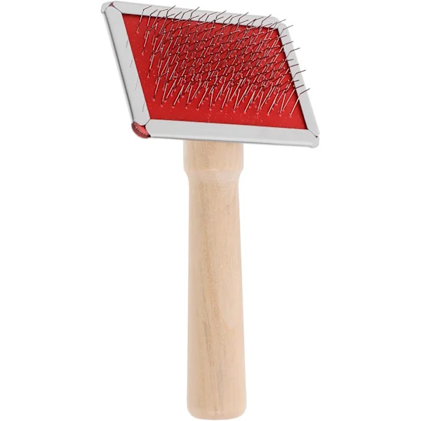 Hundkam med trähandtag och ergonomisk design för katter och hundar Mångsidigt verktyg för hårborttagning för fällning och