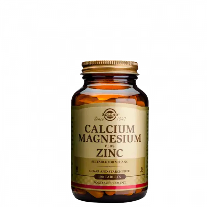 Solgar Kalsium Magnesium + Sink 100 tabletter
