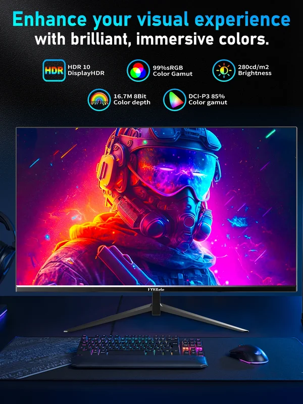 AliExpress - FYHXele 24 Zoll 180 Hz Gaming-Monitor 1K FHD Computer-Display 1 ms Reaktionszeit Augenpflege-Bildschirm LCD-Unterstützung HDR G-Sync VESA