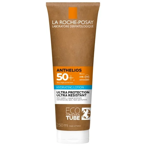 La Roche-Posay Anthelios Aurinkovoide Kosteuttava Maitoma body SPF50+ Ilman Hajuainetta 250 ml Ekologinen Putki