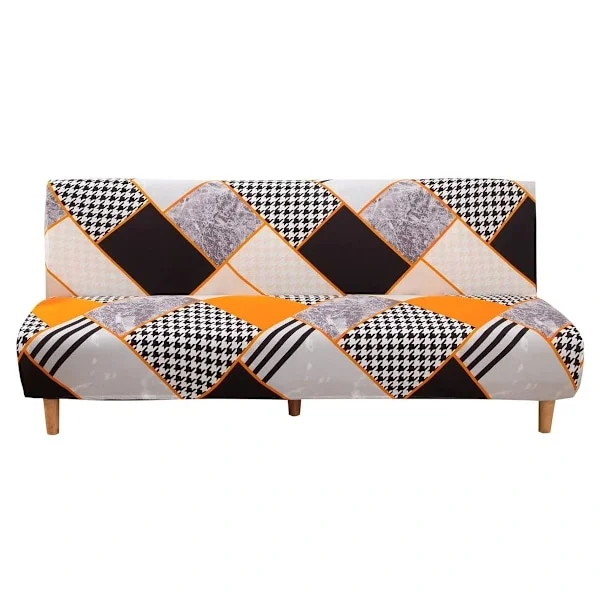 Armlöst sofföverdrag - Hermes Orange - Bäddsoffa King Size 190-210
