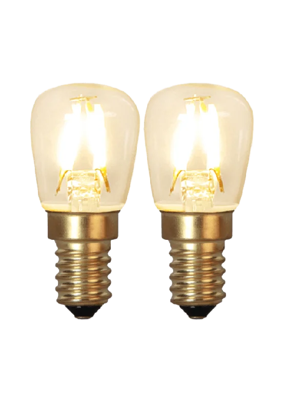 Star trading LED-lampa E14 Päronlampa Soft Glow 2-p Belysning Transparant 5,8 CM
