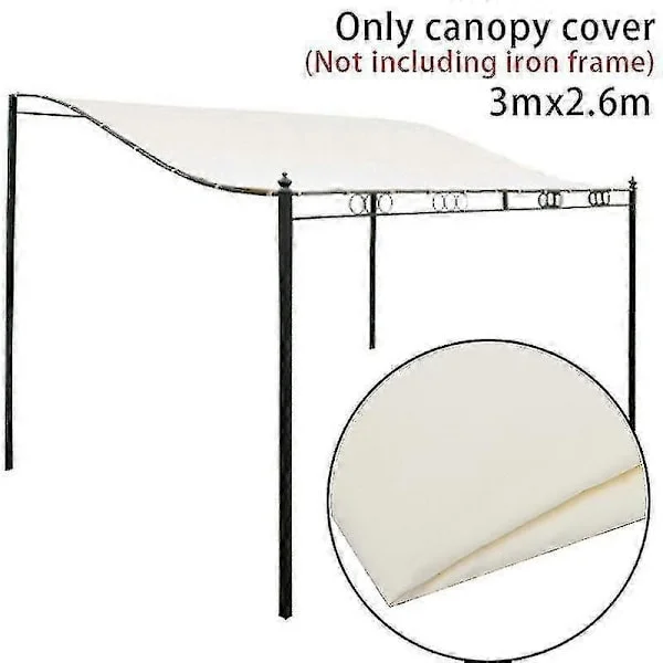 3mx2.6m 300d Canvas Vattentätt Tält Tak Överdrag Solskydd Duk Utomhus - Perfekt