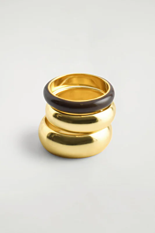 COS 3-Pack Stacking Rings in Gold-coloured - Women