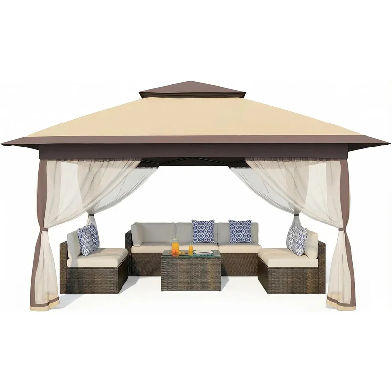 AliExpress - Tonnelle Pop-Up 3x3m Imperméable avec Moustiquaire et Sacs de Sable – Abri de Jardin Réglable et Pliant