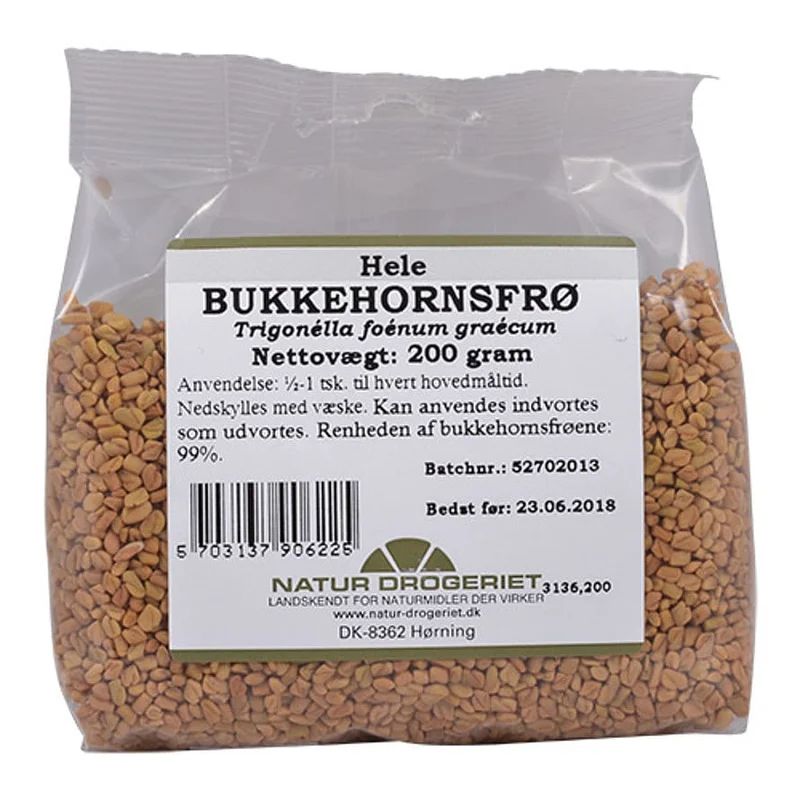 Natur Drogeriet Bukkehornsfrø 200 g, Helse & Madvarer, Krydderier, Øvrigt