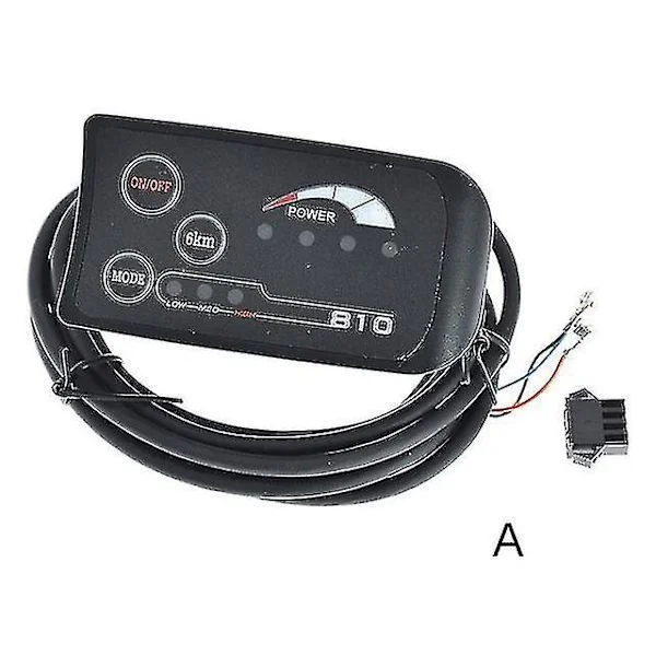 1 st Abs Svart Jst-sm 810 24v/36v/48v Elektrisk Cykel E-cykel 24v/36v/48v 810 Led Display Controller Plastpanel Cirka 85g(36V A)