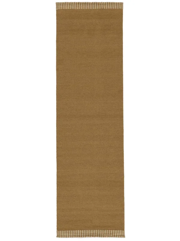 Wool Rug Visby Brown Runner Small Oeko-Tex