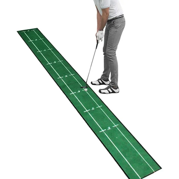 Putting Practice Filt Grön Matta 2,8x0,3m Matta med TPR-material för inomhus- eller utomhusbruk, kontorsfest, bakgård