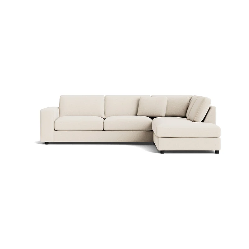 Oasis Ecksofa, rechts, modernes Design in Loop Creme, bequemes Polstersofa mit hohem Sitzkomfort, stilvolles Ecksofa für Wohnzimmer, 79cm.