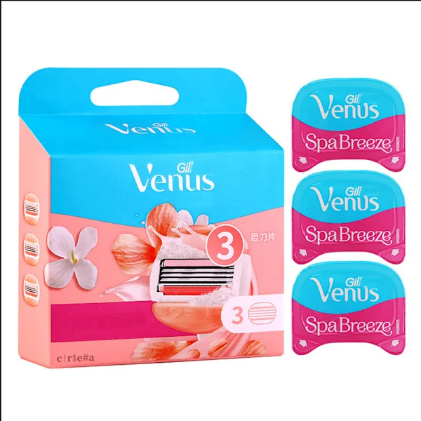 Passer til Gillette VENUS barberhøvel for kvinner, 3-lags manuell barberhøvel erstatningsblader for armhår (3 stk)
