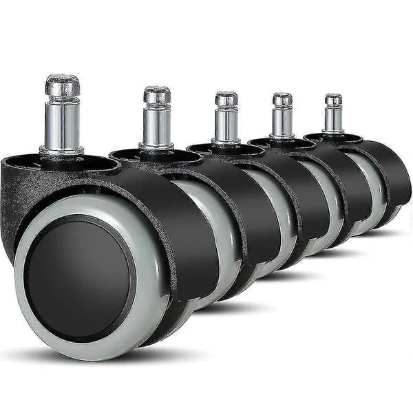 Ersättningshjul för kontorsstol för hårda golv - 5-pack - 11 mm / 22 mm - För gamingstolar, snurrstolar, Pr