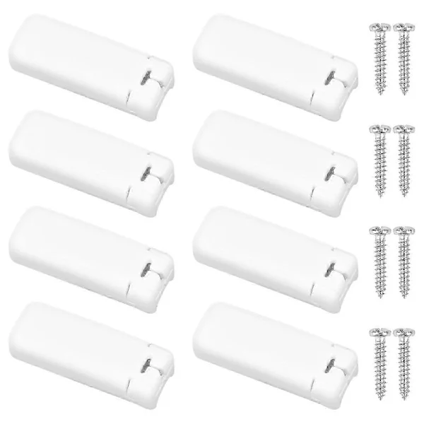 8-pack plisserade reservdelar, klämfästen, klämskor för spända plisségardiner, för självhäftande baksida g20241698301 [db]