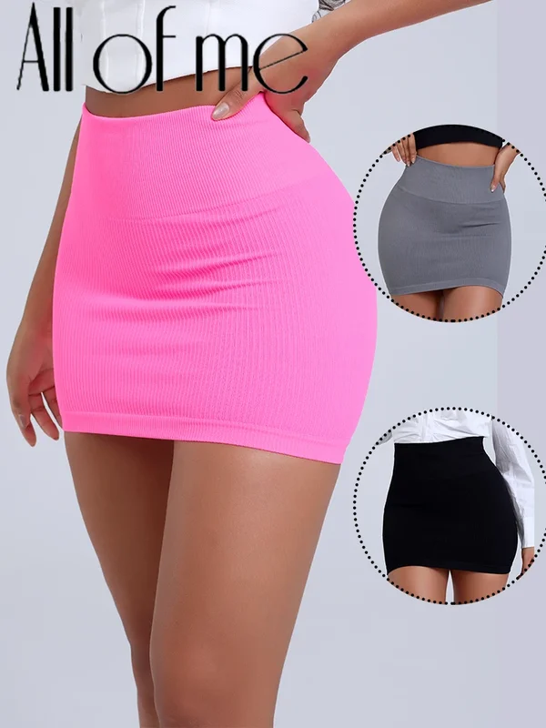 AliExpress - 1Pcs Frühling Sommer Neue Hohe Taille Elastische Business frauen Mini Rock Schwarz Abnehmen Gestrickte Halbkörper Rock Professionelle 