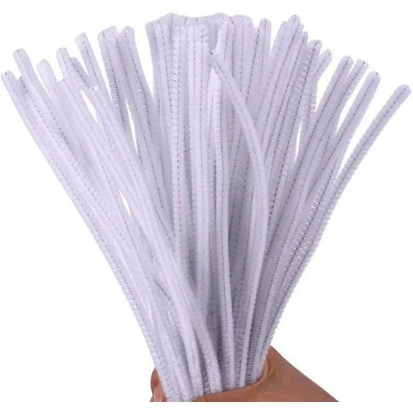 100 st piprensare Chenille Stems Hantverksmaterial för DIY-konstprojekt Tjocka robusta piprensare för mångsidiga piprensare 11.81