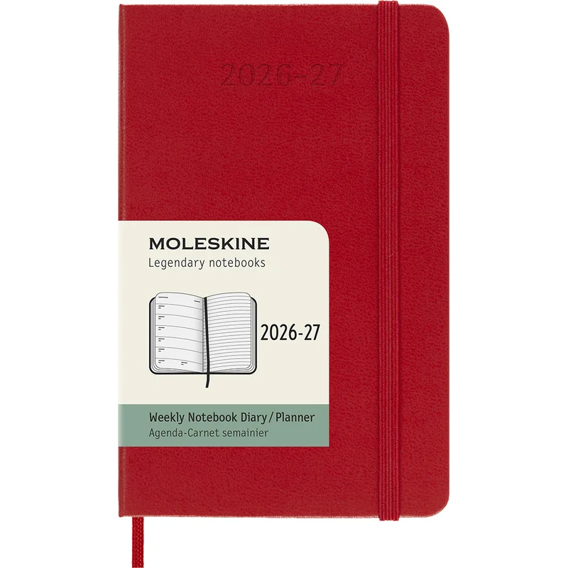 Moleskine Kalender 18M WeekNote Hard Cover Pocket Red
